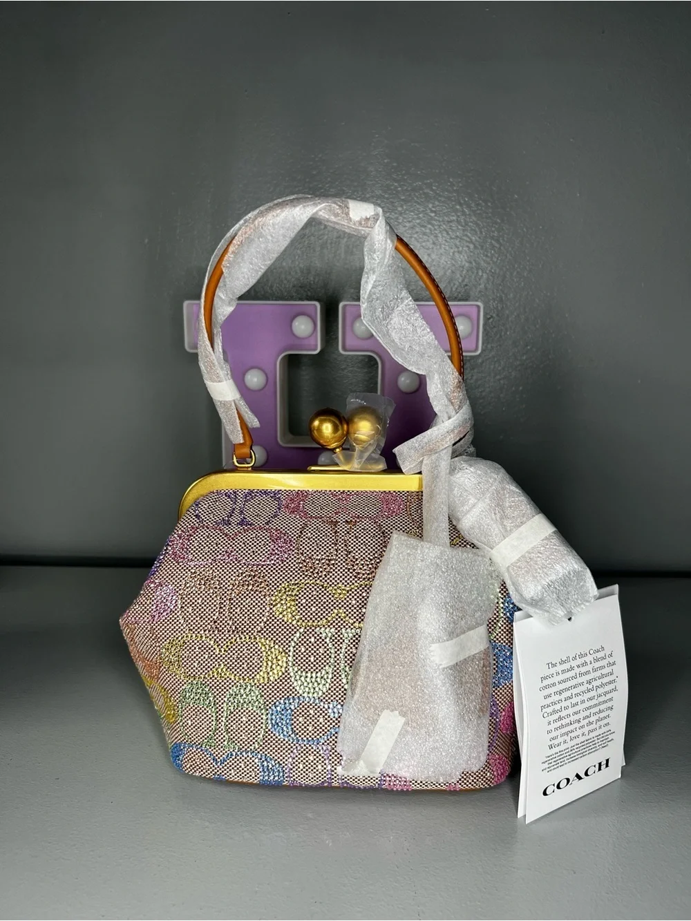 Coach Crystal Kisslock Frame Bag 16